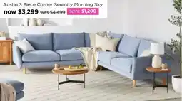 Early Settler Austin 3 Piece Corner Serenity Morning Sky offer
