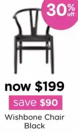 Early Settler Wishbone Chair Black offer