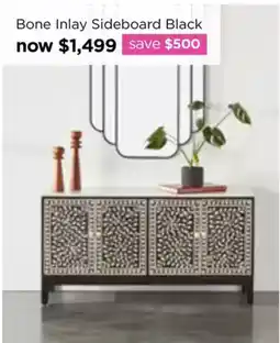 Early Settler Bone Inlay Sideboard Black offer
