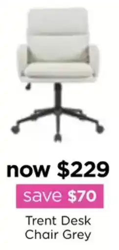 Early Settler Trent Desk Chair Grey offer