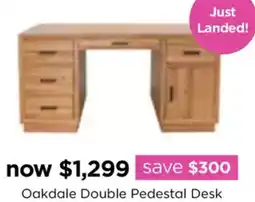 Early Settler Oakdale Double Pedestal Desk offer