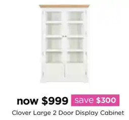 Early Settler Clover Large 2 Door Display Cabinet offer
