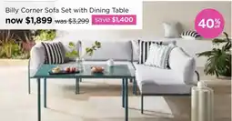 Early Settler Billy Corner Sofa Set with Dining Table offer
