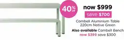 Early Settler Cambell Aluminium Table offer