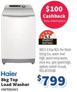 Bi-Rite Top Load Washer offer