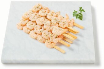 Coles Garlic Prawn Skewers Thawed offer
