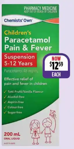 Wizard Pharmacy Children's Paracetamol Pain & Fever offer