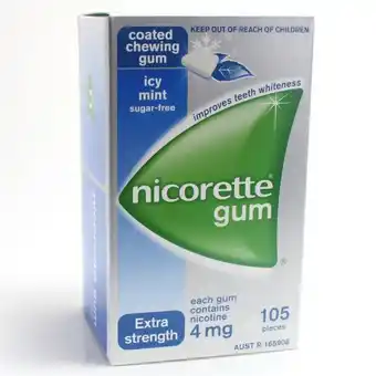 Pharmacy Direct Nicorette gum icy mint 4mg 105 piece offer