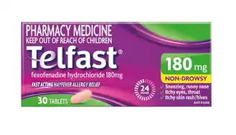 Pharmacy Direct Telfast 180mg 30 tablets offer