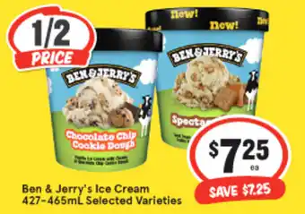 IGA Ben & Jerry's Ice Cream Selected Varieties offer