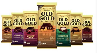 Coles Cadbury Old Gold Block Chocolate 170g-180g offer