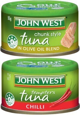 Coles John West Tuna Tempters 90g-95g offer