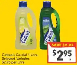 Supa Valu Cottee's Cordial offer