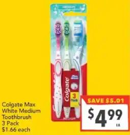 Supa Valu Colgate Max White Medium Toothbrush offer