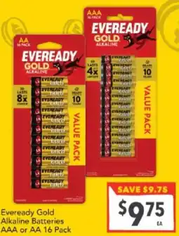 Supa Valu Eveready Gold Alkaline Batteries AAA or AA offer