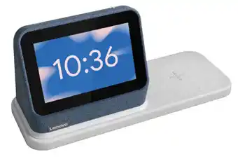 Lenovo smart clock with wireless dock - blue