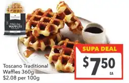 Supa Valu Toscano Traditional Waffles offer