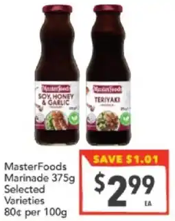 Supa Valu MasterFoods Marinade offer