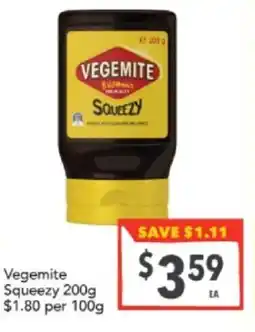 Supa Valu Vegemite Squeezy offer