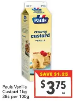 Supa Valu Pauls Vanilla Custard offer