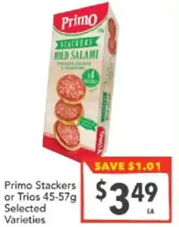 Supa Valu Primo Stackers or Trios offer