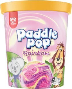 Coles Streets Paddle Pop, Gaytime or Bubble O Bill Ice Cream Tub 1 Litre offer