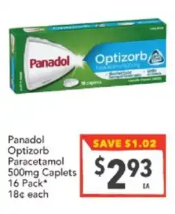 Supa Valu Panadol Optizorb Paracetamol Caplets offer