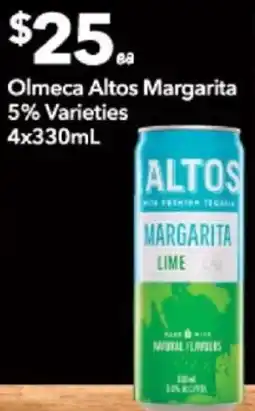 Supa Valu Olmeca Altos Margarita 5% offer