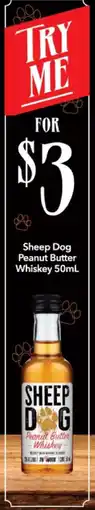 Supa Valu Sheep Dog Peanut Butter Whiskey offer