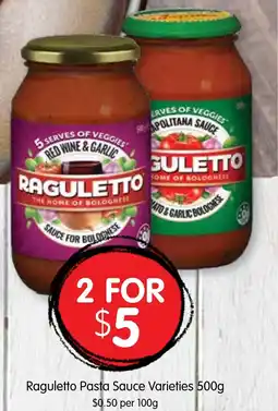 Spudshed Raguletto Pasta Sauce offer