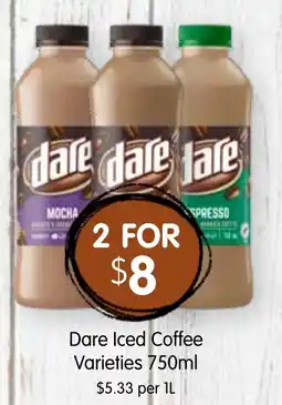 Spudshed Iced Coffee Varieties offer