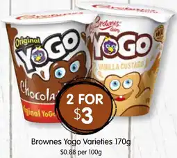 Spudshed Brownes Yogo Varieties offer