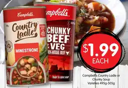 Spudshed Campbell's Country Ladle or Chunky Soup offer