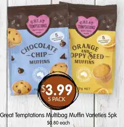 Spudshed Great Temptations Multibag Muffin Varieties offer