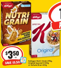 IGA Kellogg's Nutri-Grain, Original Special K or Sultana Bran offer