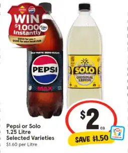 IGA Pepsi or Solo offer