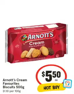 IGA Arnott's cream favourites biscuits offer