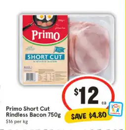 IGA Primo Short Cut Rindless Bacon offer