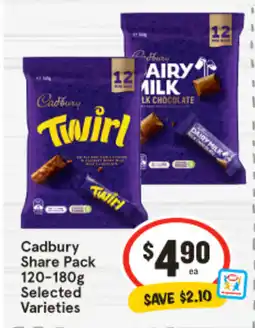 IGA Cadbury Share Pack offer