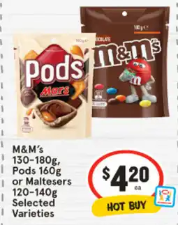 IGA M&M's, Pods or Maltesers offer