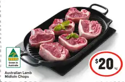IGA Australian lamb midloin chops offer