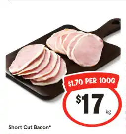IGA Short Cut Bacon offer
