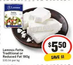 IGA Lemnos Fetta Traditional or Reduced Fat offer