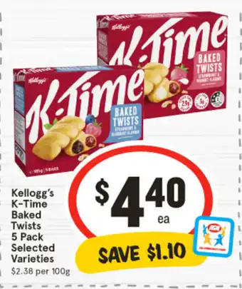 IGA Kellogg's k-time baked twists offer