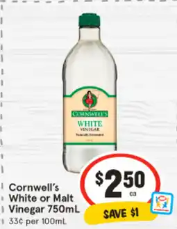 IGA I Cornwell's White or Malt offer