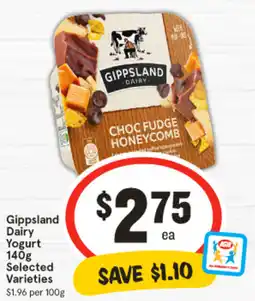 IGA Gippsland Dairy Yogurt offer