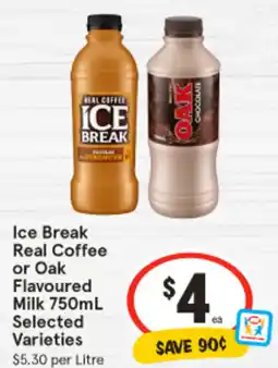 IGA Ice Break Real Coffee or Oak Flavoured Milk offer