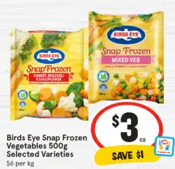 IGA Birds Eye Snap Frozen Vegetables offer