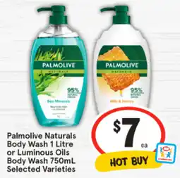 IGA Palmolive Naturals Body Wash or Luminous Oils Body Wash offer