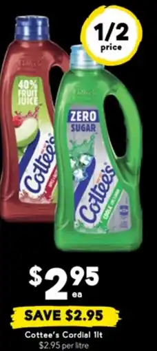 Drakes Cottee's Cordial offer